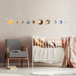 Solar System Planets Watercolour Wall Decals - Plastic-Free Wall Stickers For Kids' Rooms - thumbnail 2