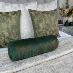 "Green Cushion, Luxury Bed Bolster, Stylish 16"" X 6" - thumbnail 4