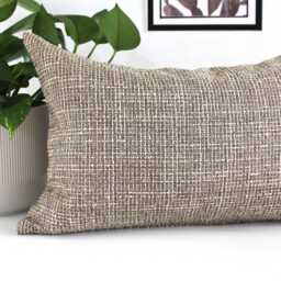 Sepia Tweed Throw Pillow Cover Decorative Upholstery Fabric Pillowcase - thumbnail 1
