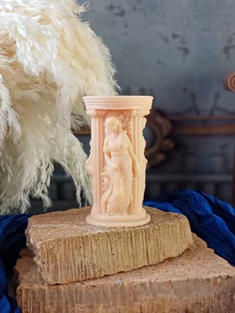Handmade Greek Goddess Soy Beeswax Candle - Customizable Colors - image 1