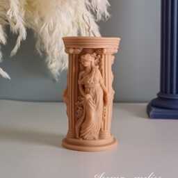 Handmade Greek Goddess Soy Beeswax Candle - Customizable Colors - thumbnail 4