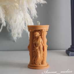 Handmade Greek Goddess Soy Beeswax Candle - Customizable Colors - thumbnail 2