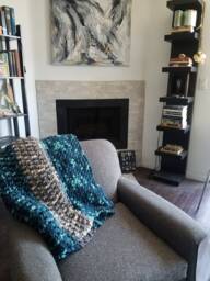 Super Chunky Hand Crochet Blanket [20002Bl] - thumbnail 1