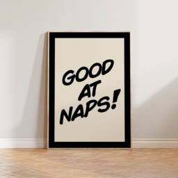 Kids Bedroom Wall Art, Print, Children's Prints, Boys Room Funny Girls Good At Naps Decor - thumbnail 2