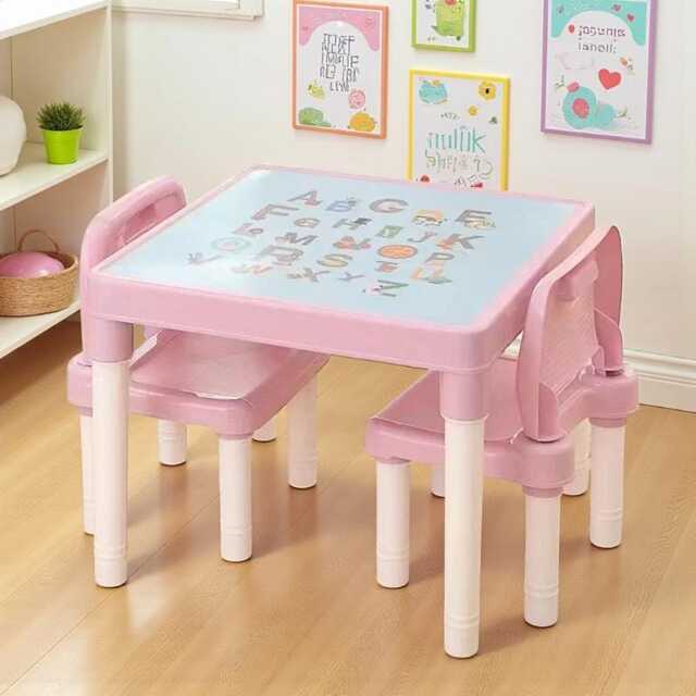 Kids Abc Table & Chair Set, Toddler Study & Play Furniture - image 1