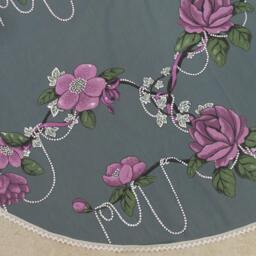 Magnolia Flower Christmas Home Decor Decoration Tree Skirt Scandinavian Fabric Holiday Swedish - thumbnail 3