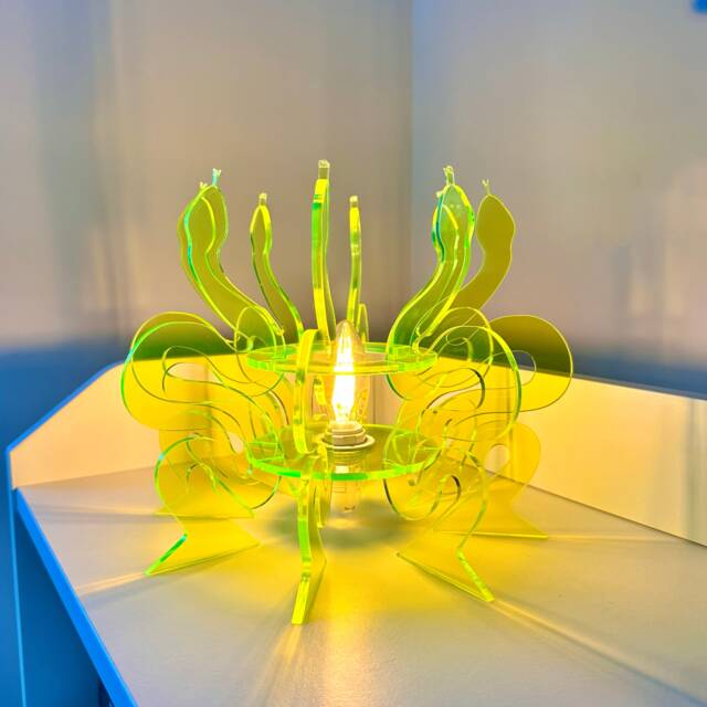 Neon Acrylic Snake Table Lamp Modern Art Decor, E14 - image 1