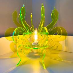 Neon Acrylic Snake Table Lamp Modern Art Decor, E14 - thumbnail 2