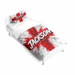 Personalised Name Paint England Flag Cot Bed Set Three Lions Nursery Bedding Football Supporter Present St George Cross Baby Room Decor Gift - thumbnail 1