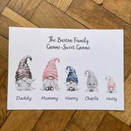 Gnome Frame, Picture, Gift, Family A4 Print, Gnome, Christmas, Birthday Gift - thumbnail 3