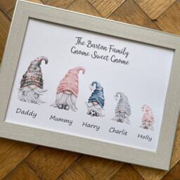 Gnome Frame, Picture, Gift, Family A4 Print, Gnome, Christmas, Birthday Gift - thumbnail 2