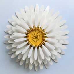 White Daisy Flower Ceiling Light, Wood Light Fixture, Wooden Lamp Shades, Semi Flush Mount Wood, Fixture - thumbnail 2