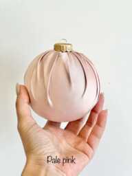 Handmade Pale Pink Satin Christmas Ornament