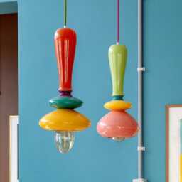 Large Ceramic Pendant Lamp Funky Sculptural Ceiling Light - thumbnail 4