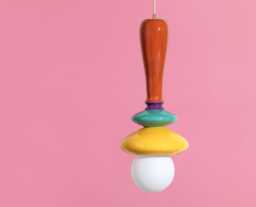 Large Ceramic Pendant Lamp Funky Sculptural Ceiling Light - thumbnail 1