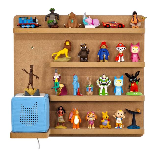Large Rectangular Tonie Shelf, Suitable For Toniebox 1 & 2 Storage, Wall Mounted Unpainted Mdf Kids Room D??cor, Display Shelf - image 1