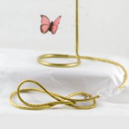 Butterfly Table Lamp Gold Base, Colorful Paper Butterflies, Whimsical Decor - thumbnail 3