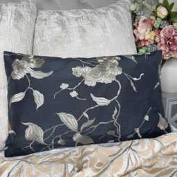 Embroidered Floral Cushion Cover 12x20 - thumbnail 1