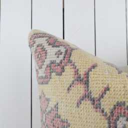 Vintage Turkish Kilim Pillow Cover 20x20 Inch, Handmade Throw - thumbnail 2