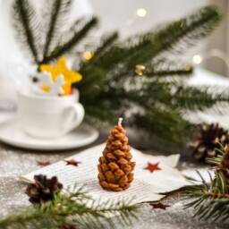 Pine Cone Candles, Christmas Candle, Holiday Decor, Winter Home Tabel Gift Candle - thumbnail 3