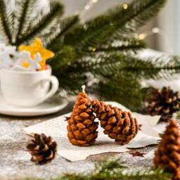Pine Cone Candles, Christmas Candle, Holiday Decor, Winter Home Tabel Gift Candle - thumbnail 2