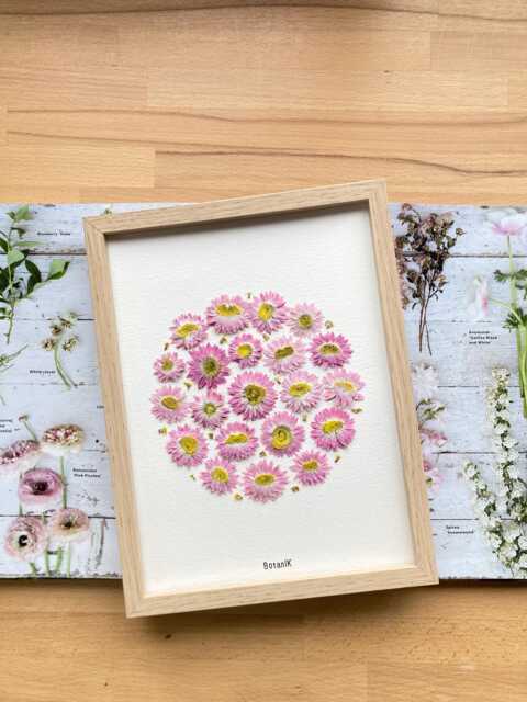Flower Herbarium, Framed Herbarium Of Dried Flowers & Leaves, French Designer, 18x24cm, Botanik Flower Farm, Organic Farming - image 1