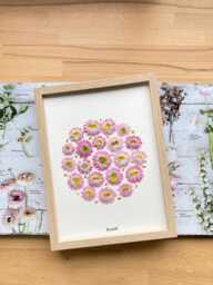Flower Herbarium, Framed Herbarium Of Dried Flowers & Leaves, French Designer, 18x24cm, Botanik Flower Farm, Organic Farming - thumbnail 1