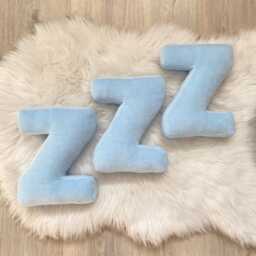 Velour Cotton Letter Pillow, Custom Monogram, Baby Shower Gift - thumbnail 3
