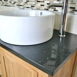 Bathroom Vanity Unit Free Standing Oak Cabinet Black Quartz Ceramic Basin 503Bqcbc - thumbnail 3
