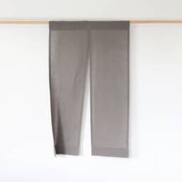 Linen Noren Curtain, True Gray Japanese Doorway Divider - thumbnail 3