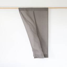 Linen Noren Curtain, True Gray Japanese Doorway Divider - thumbnail 2