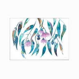 Gum Flower Print, Flowering Gum, Pink Flower, Painting Of Australian Native, Colourful Painting, Wall Art, Print Decor - thumbnail 3