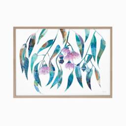 Gum Flower Print, Flowering Gum, Pink Flower, Painting Of Australian Native, Colourful Painting, Wall Art, Print Decor - thumbnail 2