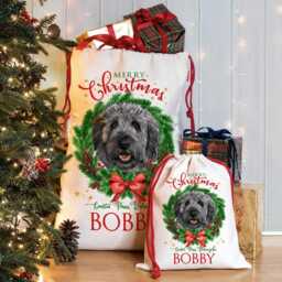 Personalised Black Labradoodle Christmas Sack Dog Treat Stocking Xmas Puppy Present New Pet Pup Gift Cockerpoo Cockapoo Edws38 - thumbnail 2