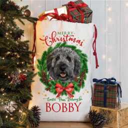 Personalised Black Labradoodle Christmas Sack Dog Treat Stocking Xmas Puppy Present New Pet Pup Gift Cockerpoo Cockapoo Edws38 - thumbnail 3