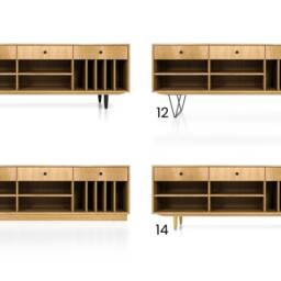 Mid-Century Sideboard, Dresser, Commode, Credenza Made Of Oak Vaneer - Livlo D-S07 - thumbnail 2