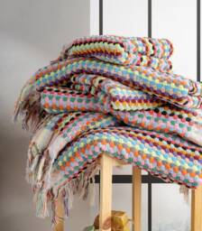 "Handmade Organic Cotton Rainbow Bath Towel, 36""x70" - thumbnail 1