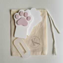 Pet Photo Holder Lover Gift Dog Cat Bunny Print Display Memorial Stand Frame Paw Decor Animal - thumbnail 4