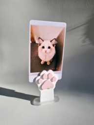 Pet Photo Holder Lover Gift Dog Cat Bunny Print Display Memorial Stand Frame Paw Decor Animal