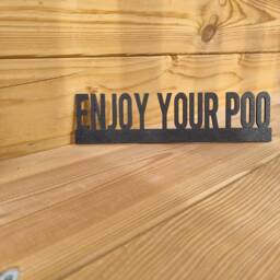 Enjoy Your Poo Door Topper, Shelf Decor, Wall Quirky Home Interior Gift, Door Decoration - thumbnail 3