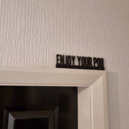 Enjoy Your Poo Door Topper, Shelf Decor, Wall Quirky Home Interior Gift, Door Decoration - thumbnail 2