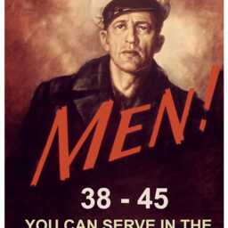 Reprint Of The Ww2 Propaganda Poster - Men 38-45 Usgc - thumbnail 2