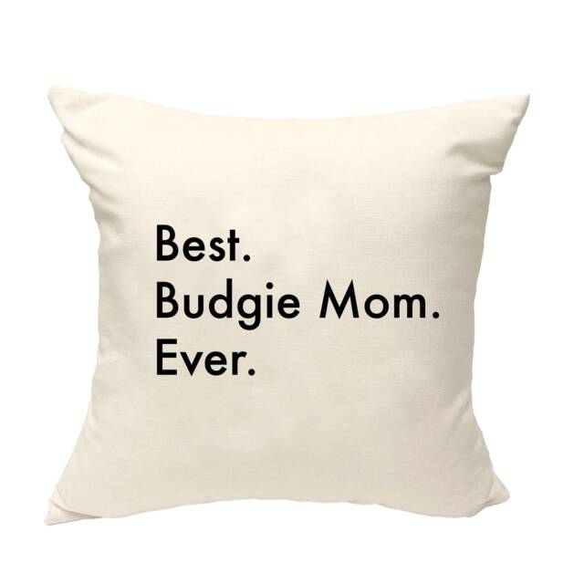Budgie Mom Pillow Cover Novelty Cushion Cover - image 1