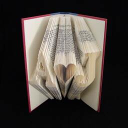 A Heart J 2 Letters With Symbol Love Lovers Wedding Anniversary Gift Folded-Book Art Sculpture - thumbnail 3
