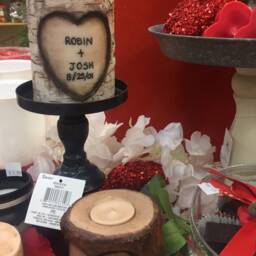 Wax Log Candle Personalized Carved Names & Date Special Valentines Day Gift For Him Romantic Wedding Favor Bridal Shower For Her - thumbnail 3