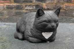 Outdoor Cat Decor Stone Kitty Statue Concrete Kitten Sculpture Pet Figurine Memorial Ornament Cat Lover Gift Garden Art - thumbnail 1