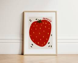 Fragola Print, Kitchen Wall Art, Cooking Art Decor, Poster, Trendy Gallery Print Unframed - thumbnail 1