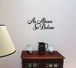 As Above So Below Wall Decal Pagan Occult Wiccan Alchemy Hermetic Vinyl Sticker - thumbnail 1