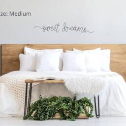Sweet Dreams Metal Sign, Dreams Bedroom Wall Decor Over The Bed, Minimalist Large Wire Art, New Homemade Gift, Words - thumbnail 3