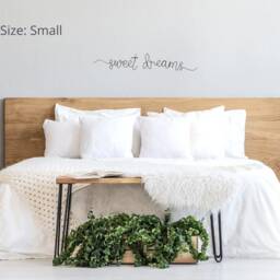 Sweet Dreams Metal Sign, Dreams Bedroom Wall Decor Over The Bed, Minimalist Large Wire Art, New Homemade Gift, Words - thumbnail 2